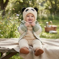 KIDS6246: Baby Super Soft Panda Snood Hat (3-12 Months)